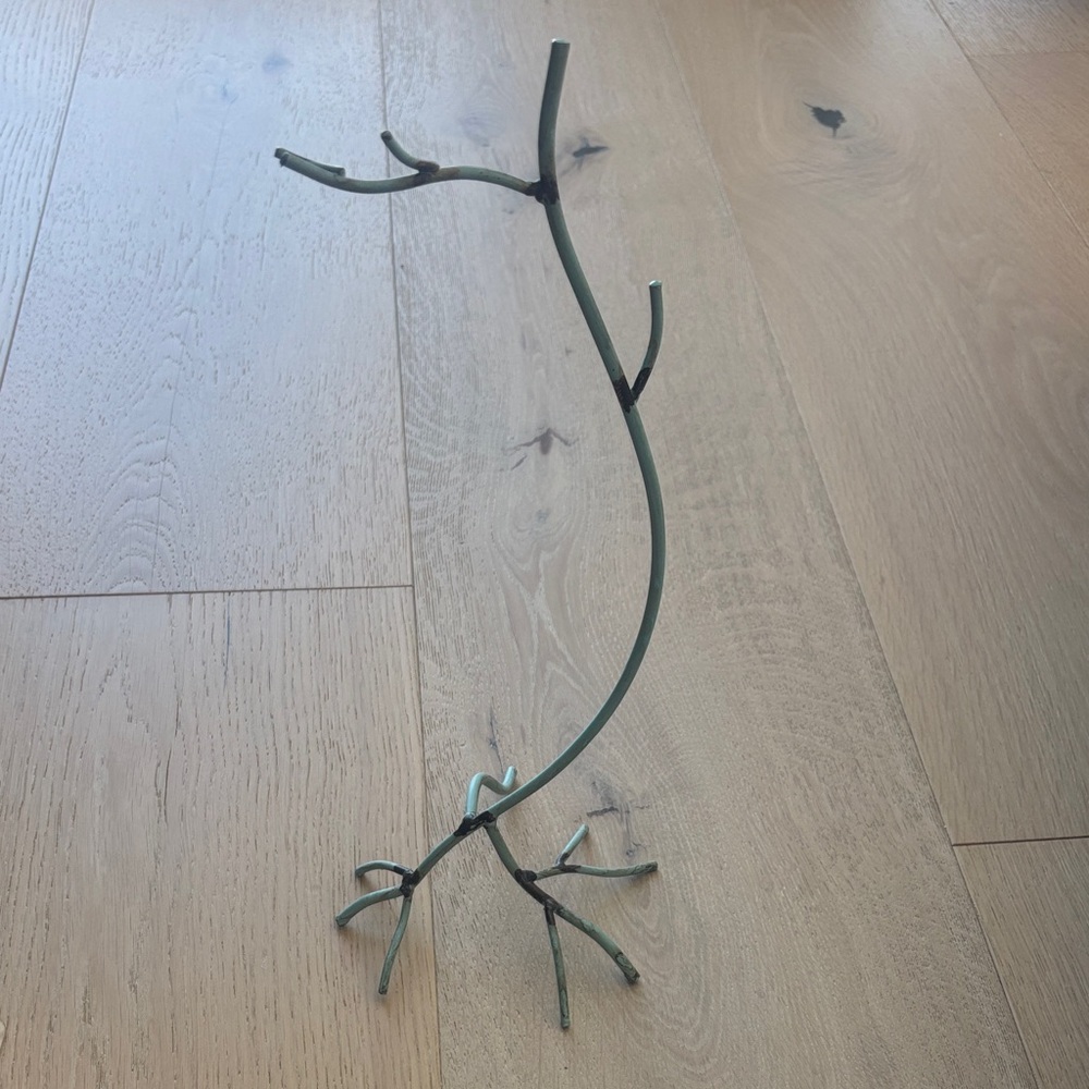 Turquoise Metal Tree Branch Jewelry Holder